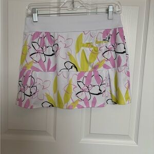 Floral Pink and Green Women's Skort